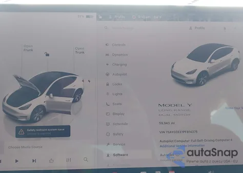 2023 Tesla Model Y Awd/Long Range Dual Motor All-Wheel Drive from USA, damaged, VIN 7SAYGDEE1PF814375